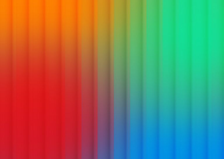 Abstract gradient color palette transitioning through warm and cool tones